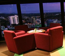 Sofitel club lounge offers views of Brisbane. // (c) 2011 Sofitel